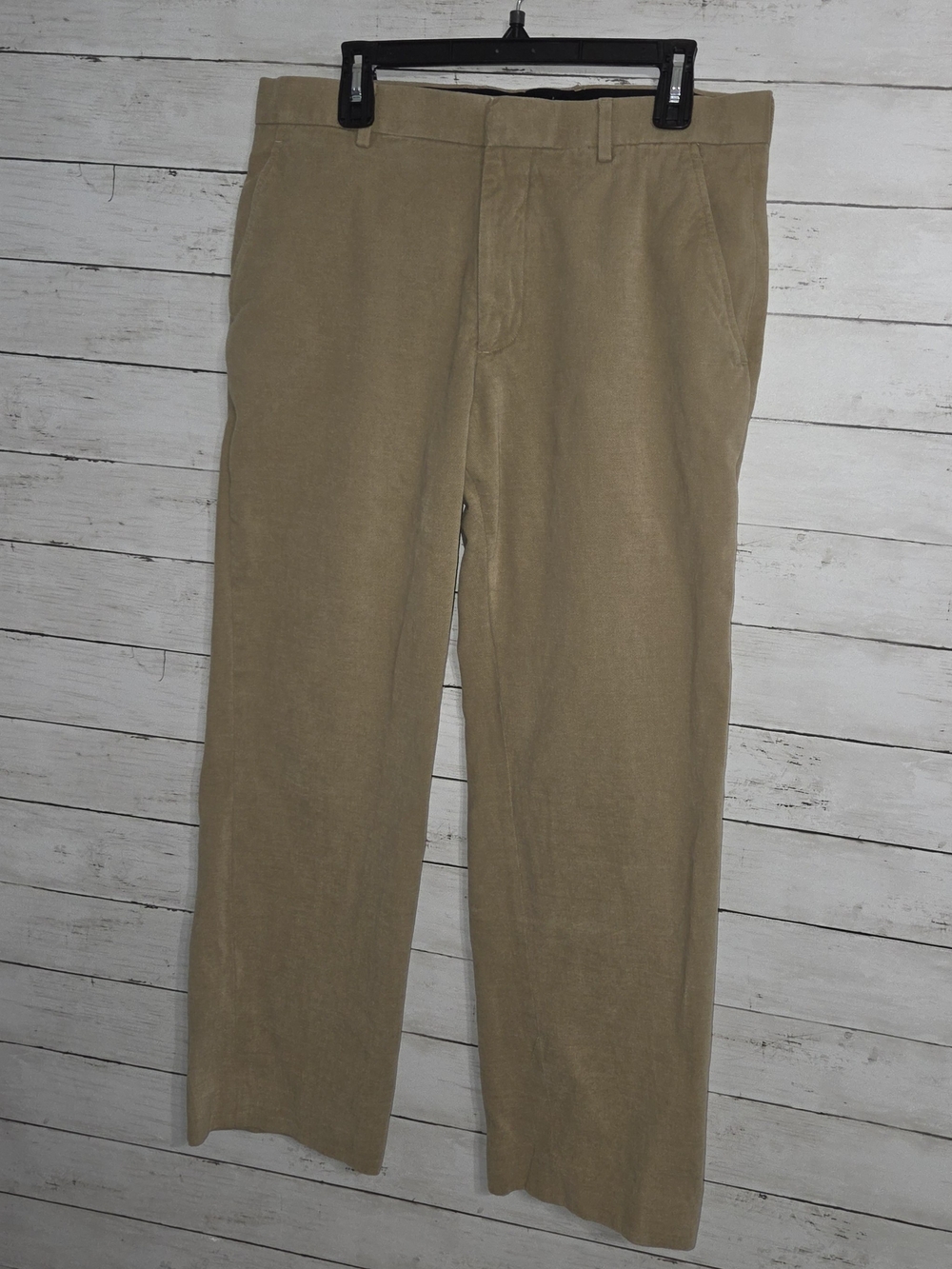 Banana Republic Men's Tan Chino Pants Brushed Cotton 4-pockets 34x30 Flat Front